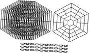 10Pcs Pond Guard Netting Pond Protection Net Avoid Cats Hexagonal Grid with 30Pcs Clips Float Pond Fish Protector for Outside
