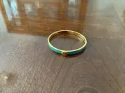 HALCYON DAYS Turquoise & gold BANGLE BRACELET NEVER WORN