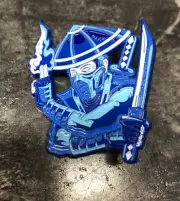 MORTAL KOMBAT RAIDEN Sub Zero Cross PIN MK Battle Finish Him Blue Festi Daze