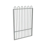 ProtectorAl 800 - 1200 x 1800mm Palladium Silver Aluminium Pool Gate Loop Top With Mid Rail