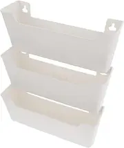 SEWACC Document Storage Rack Wall Adhesive File Holder Plastic Organizer Magazine Holder Space-Saving Easy Install