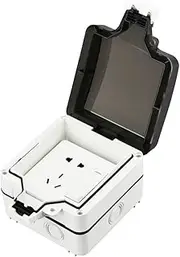 Angoily 1pc Socket Protection Box Light Lock Meter Surge Protector Power Strip Cord Tamper Resistant Outlet Power Strips Outlet Covers Proof Door Concealer Switch Wall Cover Abs White