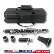 Clarinet Ebonite Body Eb Key Professional Clarinet E flat Good Sound with Case