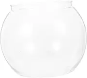 Abaodam Small Plastic Fish Tank Clear Round Aquarium for Desktop Use Unbreakable Design for Goldfish and Turtles High Transparency Compact for Office Spaces