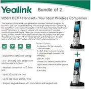 [Yealink] W56H Bundle of 2 IP DECT VoIP Phone Handset, HD Voice, Quick Charge