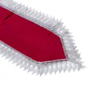 Deco Floral Lace Table Runner Kitchen and Dining Bright Red 200*40 cm