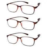 Calabria 720 Flexie Round Square Reading Glasses +1.75 Tortoise (3pack) Men/Wome