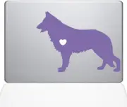 The Decal Guru I Love My German Shepherd Decal Vinyl Sticker, 13" MacBook Pro