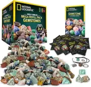 National Geographic Rock Tumbler Mega Refill Kit 3lbs Gemstones of 9 Varieties