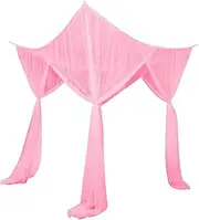Folpus 4 Corner Post Bed Canopy Net Bed Drape Canopy Bed Curtains Hanging Bed Valance Netting for Girls Camping Home Travel Indoor