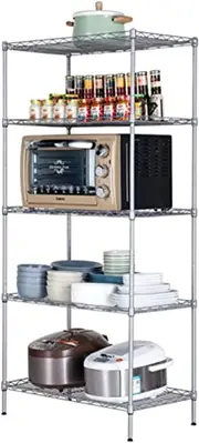 5 Tier Shelf Carbon Steel Shelving Unit Adjustable