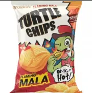 ORION TURTLE CHIPS FLAMING MALA 160G X 10 BAGS