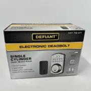 New Defiant Electronic Deadbolt Single Cylinder Satin Nickel Finish 1007 756 871