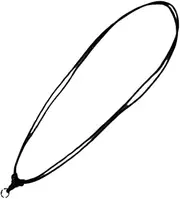[poppip] 5 Pieces Handmade Craft Vintage Black Cord Rope Adjustable Necklaces With Metal Ring For Hanging Boho Pendants Balck Cord necklace For Men Women Size 18-30 Inches Thick 2 MM., rope string, No