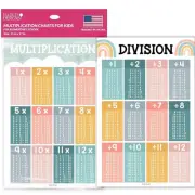 2 Boho Large Multiplication Chart Poster For Wall - Multiplication Table...
