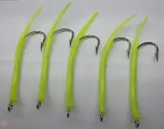 Saltwater fishing 5 pack 9/0 31022 Mustad Glow Tube hooks Striper jig lure UV