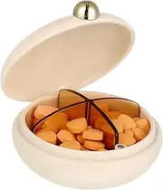 Portable Travel Pill Organizer Case Compartment Medicine Container with Tight Seal for Outdoor Use for Home Go Storage Dustproof Versatile Warm