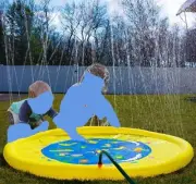 68" Splash Pad for Kids Dog Thicken Sprinkler Pool Outdoor Water Toys