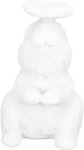 Cabilock Resin Rabbit Figure Ornament Desktop Crystal Sphere Display Stand Decorative Base