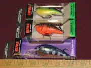 New 3 Rapala Crankbaits, Shad Dancer OG SD07 BFL & Rocco 5 OGR05 RCW, OGR05 BRM