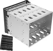 Angoily 1 Set HDD Cage Cord Station Rack Drive Outlet Charger Equipment Hard Disk Accessories Hard Disk Cage Aluminum Alloy Silver