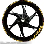 Motorcycle Logo 17 Inch Inner and Outer Wheel Rim Hub Decal Decoration Waterproof High Reflective Sticker for YZF R6 (Color : R617)