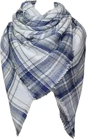[vxsvxm] Oversized Plaid Scarves Cashmere Shawl-Women's Winter Tartan Scarf Wrap Warm Tassels Pashmina