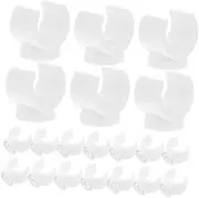 20pcs Wire Tube Card Water Pipe Holding Clamp Pipe Support Clamp Pvc White