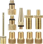 YaSao Bike Valve Adapter Set Bike Tire Valve Converter Kit Presta to Dunlop Schrader to Presta Valve Adapter Nozzle Needle Kit