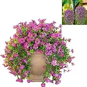 Shopstickrt Artificial Petunias, Realistic Artificial Hanging Flowers for Outdoors, Faux Petunia Flowers for Outdoor Planters, Artificial Petunias for Outdoors UV, Porch Patio (Lotus,2)