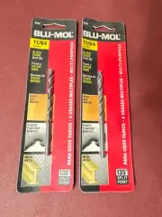 Blu-Mol 11/64"Multi-Purpose Black Oxide Drill Bit6632, 2 Pieces,135 Split Point