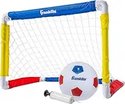 Franklin Sports Kids Mini Soccer Goal Set - Backyard/Indoor Mini Net and Ball Set with Pump - Portable Folding Youth Soccer Goal Set - 24" x 16"