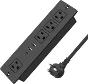 Type-C Recessed Power Socket, 20W PD Fast Charging USB-C QC3.0 3A USB-A Power St