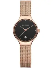 [Bering] Classic Collection Rose Gold Milanese Stainless Steel Analog Watch 13326-362