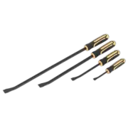 Angled Pry Bar Set with Hammer Cap Heavy-Duty 4pc - Sealey S01138 New