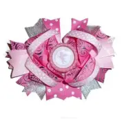 Puppy bows ~ dog collar slide bow valentine's day pink cupid accessory (dc13)