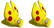 Lady Krinkle Bug Cat Toy 2 Pack Yellow Crinkle Catnip 2.5 Inch Pet Toy