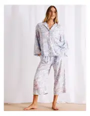[Chloe & Lola] Serene Viscose Twill 3/4 PJ Set in Retro Swirl Print