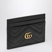 [GUCCI] Black GG Marmont card case One size Black