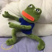 45cm Funny Frog Plush Toy Magic Expression Pepe The Frog Sad Frog Collection Plush Stuffed Toys Christmas Birthday Gifts Plush[HsSs] Blue