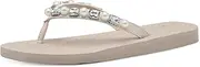 [Tamaris] Women's Flat Mules, Ivory Glam, 10 US