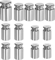 uxcell 13pcs Gram Calibration Weight Set 50g 100g 200g 1kg M1 Precision Chrome Plated Steel for Digital Balance Scales