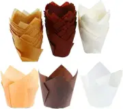 150 Pieces Tulip Baking Paper Cups, Cupcake Muffin Liners Wrappers, Muffin Tins