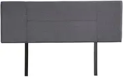 Linen Fabric Double Bed Headboard BedHead - Grey