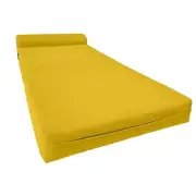 Yellow Sleeper Chair Folding Foam Beds, Portable Studio Guest Bed 6 x 36 x 70