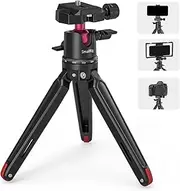 SmallRig Mini Tripod for Camera, Updated Desktop Tabletop Tripod for Arca-Type Compatible QR Plate, 360° Ball Head and 1/4 Screws Portable for Gopro, Compact Cameras DSLRs, Phone - BUT2664