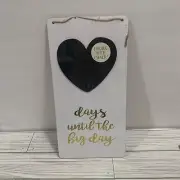Wedding Day Countdown ChalkBoard Wall Art Display Bridal Shower Gift