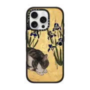 iPhone 16 Pro Impact Case MagSafe Compatible Cat and Irises by Edward Luper