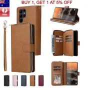 For Samsung S24 S23 S22 S21 S20 FE PLUS ULTRA Case Wallet Leather Flip Cover