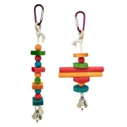 Bird Chew Toy Perch Parrots Hanging Toy for Small Size Birds for Cage Decoration